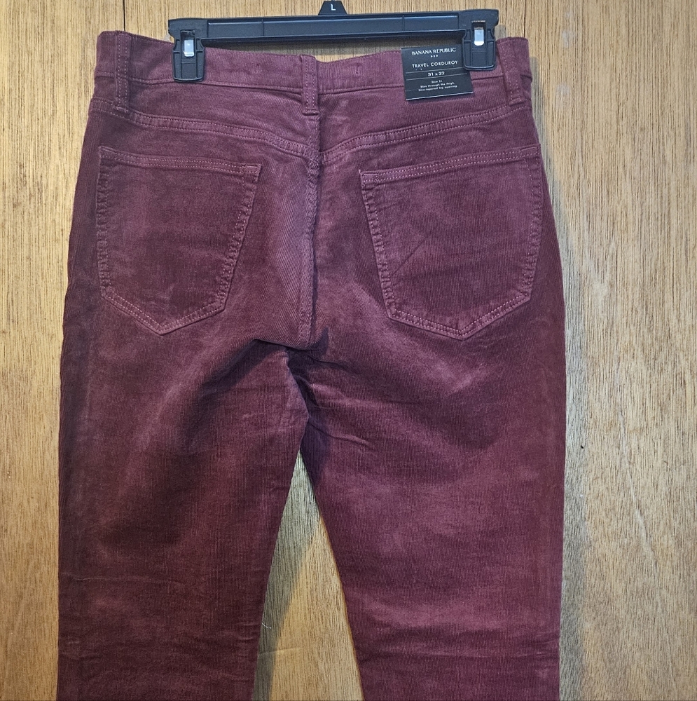 Mens Burgundy Jeans, Cordoroy